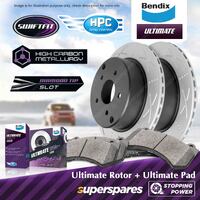 Bendix Rear ULT Disc Brake Rotors + Pads for HSV Senator Manta GTS Clubsport VT