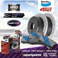 Bendix Front ULT4WD Rotors + 4WD Pads for Mitsubishi Pajero NS NT NW NX 332mm