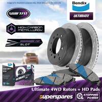 Bendix Front ULT Rotors + HD Pads for Volkswagen Amarok S7A 2HA 2HB S6B S7B S1B