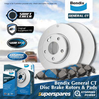 Front Bendix GCT Brake Rotors + Pads for Nissan X-Trail T31 2.0L 2.5L 2007-2014