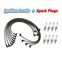 Bosch Ignition Leads + 8 x Denso Spark Plugs for Land Rover Range Rover 38 D