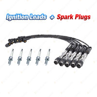 Bosch Ignition Leads + 5 x Denso TT Spark Plugs for Volkswagen Bora TYPE 4 1J