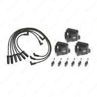 NGK Spark Plugs Coils + Bosch Leads Kit for Toyota Lexcen VS 3.8 V6 OHV MPFI 12V