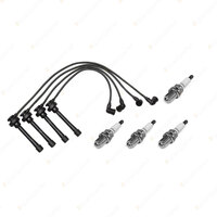 4 x NGK Spark Plugs + Bosch Ignition Leads for Mitsubishi Lancer CC Nimbus UF