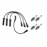 4 x NGK Spark Plugs + Bosch Ignition Leads Kit for Daewoo Lanos A16DMS 1.6L 4Cyl