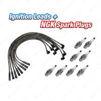 8 x NGK Spark Plugs + Bosch Ignition Leads Kit for Chevrolet V8 W Series 54 - 62
