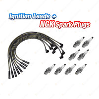 8 x NGK Spark Plugs + Bosch Ignition Leads Kit for Land Rover Discovery 448PN