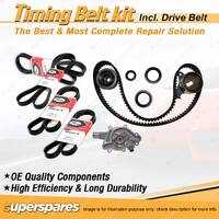 Timing Belt Kit & Gates Drive Belt for Toyota Starlet EP91 Hatchback 1.3L 4EFE