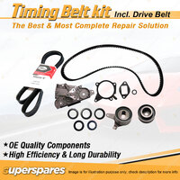 Timing Belt Kit & Gates Drive Belt for Ford Laser KJ KL KM 1.6L 1.8L without A/C