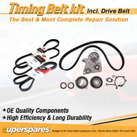 Timing Belt Kit & Gates Drive Belt for Ford Courier 2.2L 4 cyl F2 1990-1998