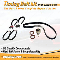 Timing Belt Kit & Gates Drive Belt for Ford Spectron 2.0L SOHC FE 1986-1986