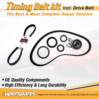 Timing Belt Kit & Gates Drive Belt for Ford Telstar 1.8L EFI F8 1986-1994