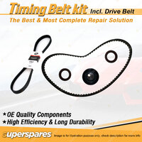 Timing Belt Kit & Gates Drive Belt for Holden Barina MB ML 1.3L G13A 1985-1989