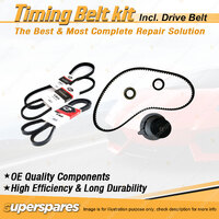 Timing Belt Kit & Gates Drive Belt for Holden Camira JE 2.0L 20JD 1987-1989