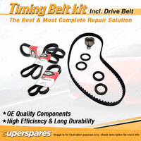 Timing Belt Kit & Gates Drive Belt for Holden Nova LE LF 1.4L 6AFC 1989-1992