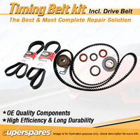 Timing Belt Kit & Gates Drive Belt for Honda Accord CB3 2.0L EFI F20A 1989-1996