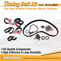 Timing Belt Kit & Gates Drive Belt for Hyundai S Coupe 1.5L G4EK 1993-1996