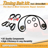 Timing Belt Kit & Gates Drive Belt for Kia Mentor 1.8L DOHC TE 1998-2002