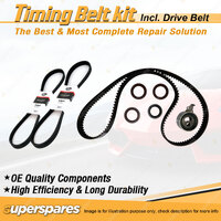 Timing Belt Kit & Gates Drive Belt for Kia Ceres 2.2L OHV Diesel S2 1992-1997