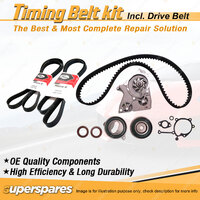 Timing Belt Kit & Gates Drive Belt for Mazda MX6 2.2L TEFI Turbo F2T 1987-1991