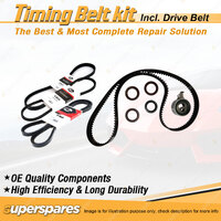 Timing Belt Kit & Gates Drive Belt for Mazda B2200 UFY02 2.2L DFI R2 1987-1996