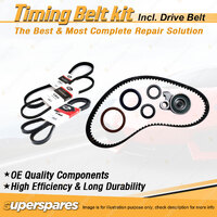 Timing Belt Kit & Gates Drive Belt for Mazda E1800 Traveller 1.8L F8 1984-1986