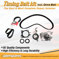 Timing Belt Kit & Gates Drive Belt for Mitsubishi Pajero iO 1.8L 4G93 1999-2001