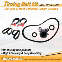 Timing Belt Kit & Gates Drive Belt for Mitsubishi Lancer CC 1.3L 1.5L 1991-1995