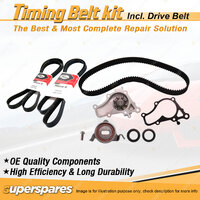 Timing Belt Kit & Gates Drive Belt for Mitsubishi Lancer CC 1.8L 4G93 1992-1996