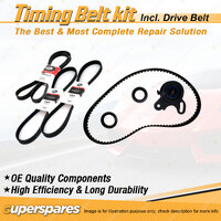 Timing Belt Kit & Gates Drive Belt for Mitsubishi Lancer CA 1.5L 4G15 1988-1990