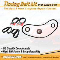 Timing Belt Kit & Gates Drive Belt for Peugeot 405 1.9L EFI XU9 1992-1993