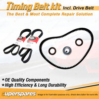 Timing Belt Kit & Gates Drive Belt for Suzuki Alto 1.0L SOHC G10B 1996-1999