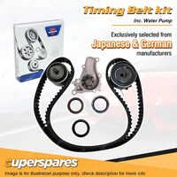 Timing Belt Kit Inc H.A.T Water Pump for Holden Frontera UE Jackaroo USB26 70mm