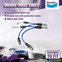 Bendix Front Ultimate 4WD Brake Hose Kit for Nissan Patrol Y62 5.6L 2012-On