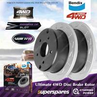 Bendix Front ULT4WD Brake Rotors for Toyota Landcruiser FJA300 Steel Wheels