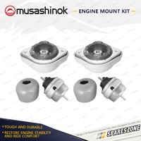 Front + Rear Engine Mount Kit for Audi A4 B5 1.8L 4Cyl APT 5/99-6/01 Auto Man.