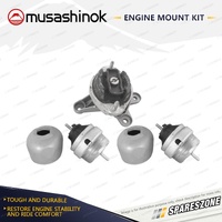 Front + Rear Engine Mount Kit for Audi A4 B6 1.8T 2.0L ALT AVJ 00-05 5 Spd Man.