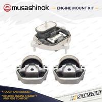 Front + Rear Engine Mount Kit for Audi A6 C7 2.0L 4Cyl Turbo 10/11-2/15