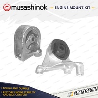 Front + Rear Engine Mount Kit for Honda Civic ES1 EU3 1.7L 4Cyl 10/00-1/06 Man.