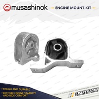 Front + Rear Engine Mount Kit for Honda Civic ES1 EU3 1.7L 4Cyl 10/00-1/06 Auto