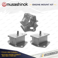 Front + Rear Engine Mount Kit for Mitsubishi Triton MH MJ 2.5L 3.0L 6G72 4D56T