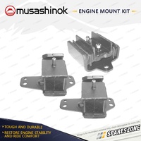 Front + Rear Engine Mount Kit for Nissan Navara D21 D22 2.4L 4Cyl 4WD RWD 86-97