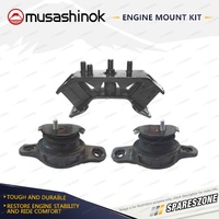 Front + Rear Round Engine Mount Kit for Subaru Forester SH Liberty BP 4 Bolt