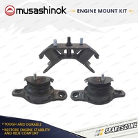 Front + Rear Round Engine Mount Kit for Subaru Liberty GT GTi BL5 BP5 2.0L