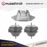 Front + Rear Engine Mount Kit for Volvo 740 940 2.0L 2.3L 4Cyl 84-97