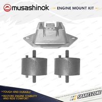 Front + Rear Engine Mount Kit for Volvo 740 2.3L B230F 88-93 4 Spd Overdrive