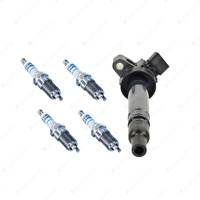 Bosch 4 Spark Plugs+Ignition Coil for Toyota Corolla ZZE123R Celica ZZT231R 1.8