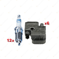 Bosch 12 Spark Plug+6 Ignition Coil for Mercedes Benz VIANO VITO CLK E ML SL SLK