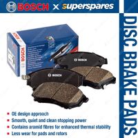 4x Front Bosch Disc Brake Pads for Audi 80 B4 8C 8G Cabriolet B4 8G 2.0 2.3 2.6