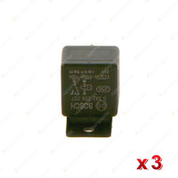 3 Pcs Bosch Mini Relays 0332209207 - 32 Ohm Rated Current 20A Voltage 24V